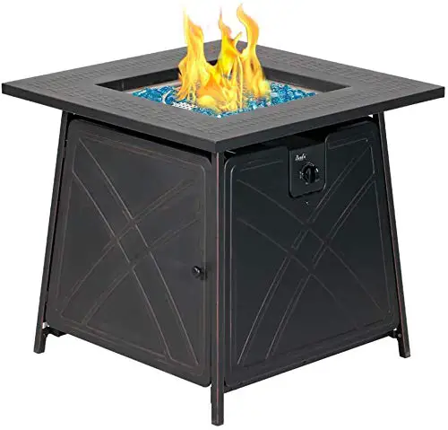 Top 8 Outdoor Fire Pits That Are Safe, Propane Fire Pit Table On Wood Deck