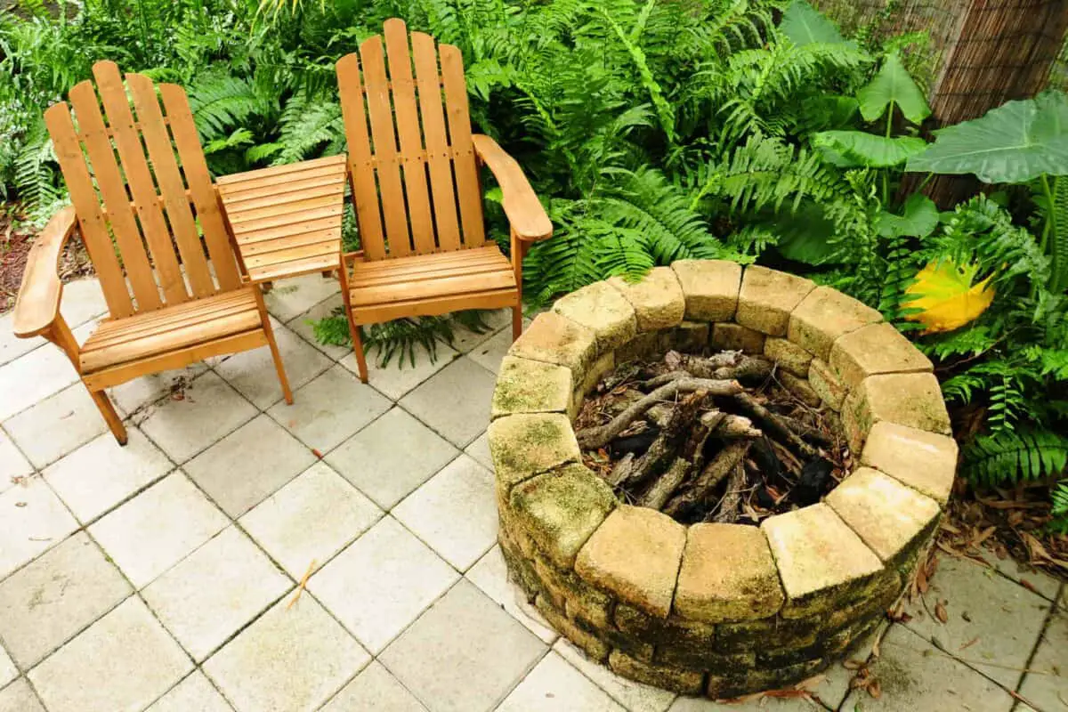 Image of an Adirondack chair as one of the best fire pit chairs to choose.