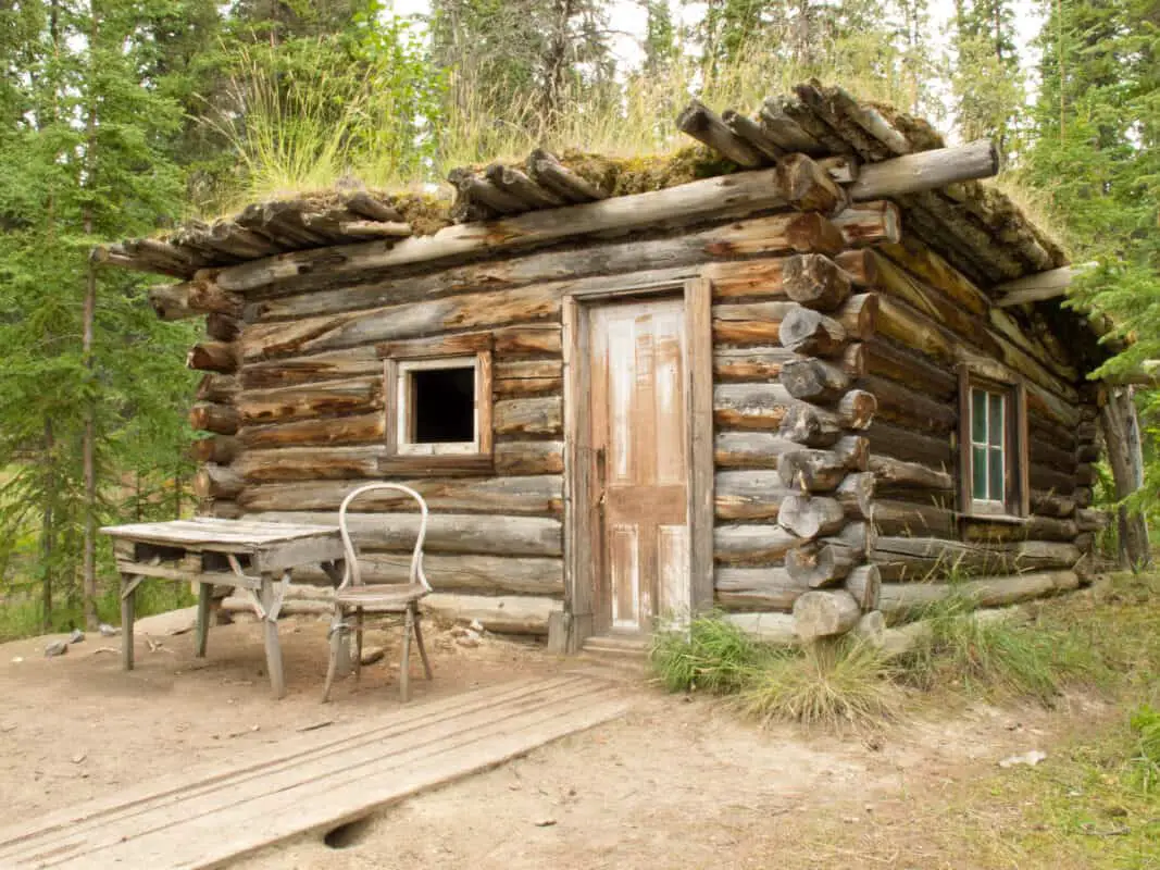 Picture of small cabin that would need one of the best wood stoves for small cabins.