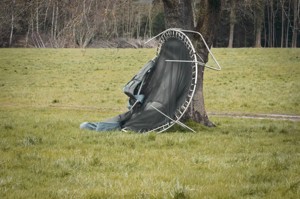 A damaged trampoline is an example of needing to repurpose your trampoline.