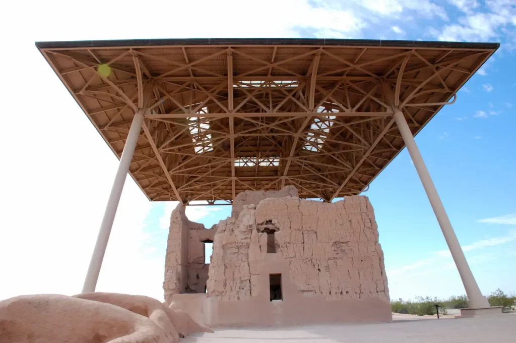 ramada structure covering historic site