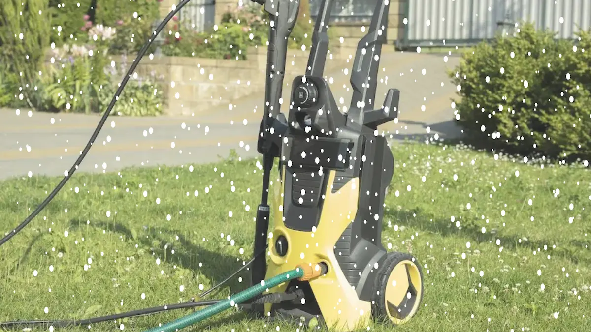 pressure washer used to make snow